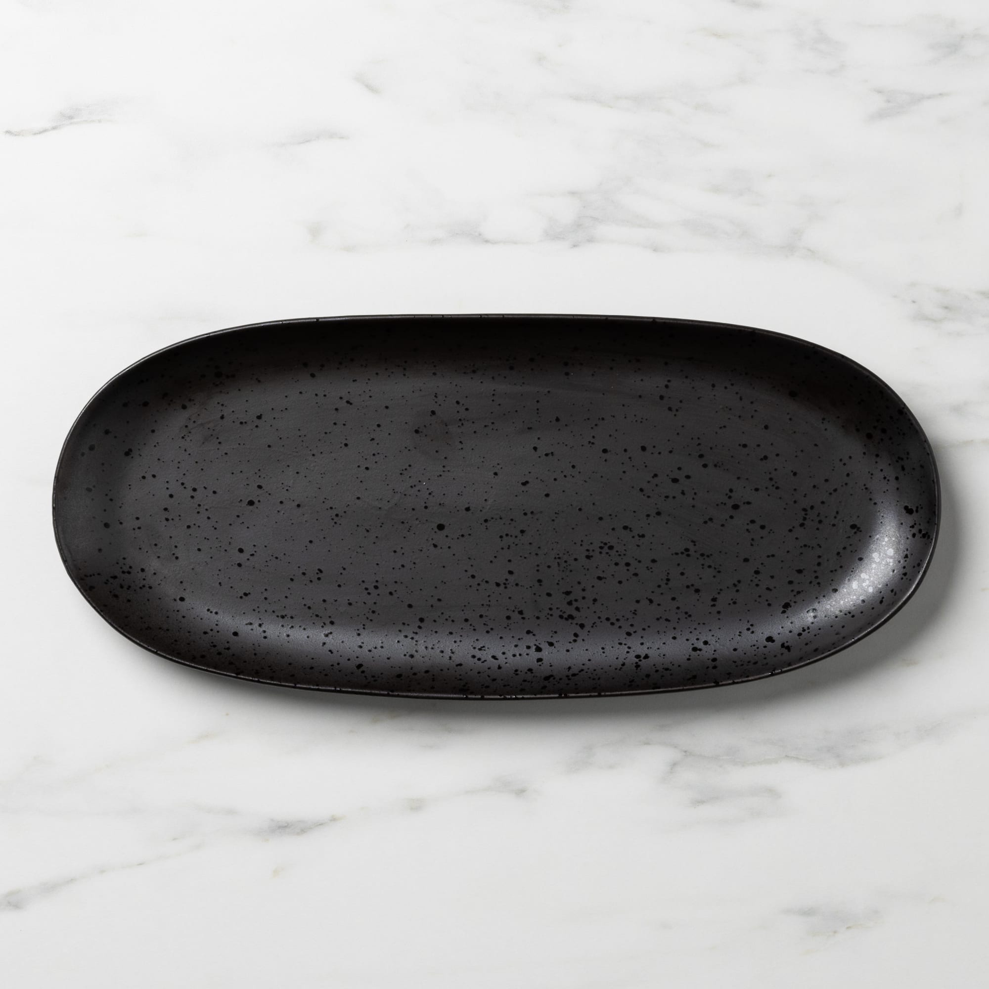 Tierra Oval Platter 36x16cm Black Speckle Kitchen Warehouse™